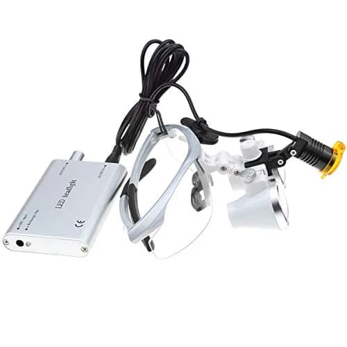 Dental Power 3.5x Magnification Loupes with LED Headlight 420mm Working Distance | Professional Dental Magnifier Set thumbnail 6