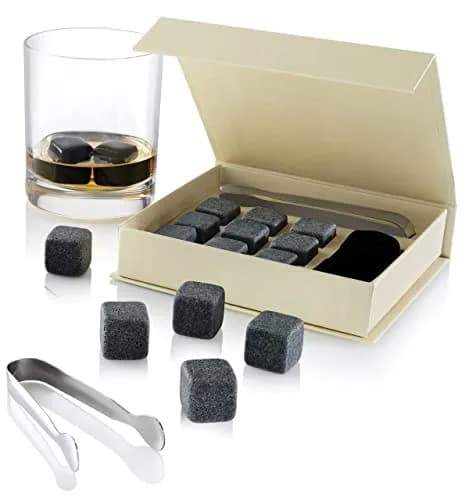 Quiseen Grey Soapstone Beverage Chilling Stones (9 Count, 249g / 8.8oz) | Authentic USA Import for Pure Taste thumbnail 4