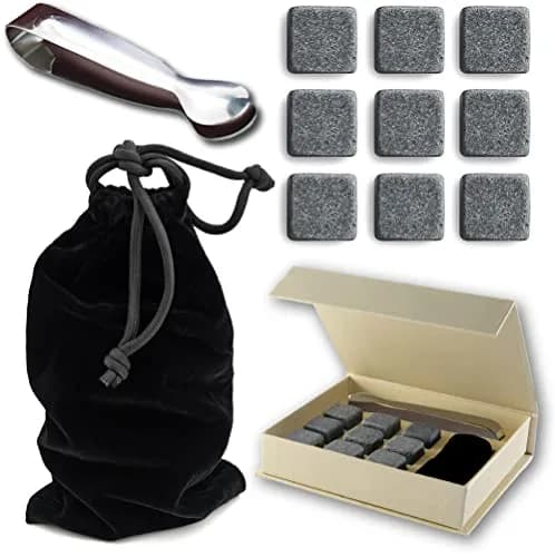 Quiseen Grey Soapstone Beverage Chilling Stones (9 Count, 249g / 8.8oz) | Authentic USA Import for Pure Taste thumbnail 9