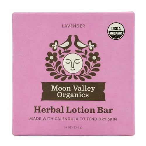 Moon Valley Organics Herbal Lotion Bar, Lavender | Soothing, Heat-Activated, Moisturizing for Dry & Sensitive Skin thumbnail 1