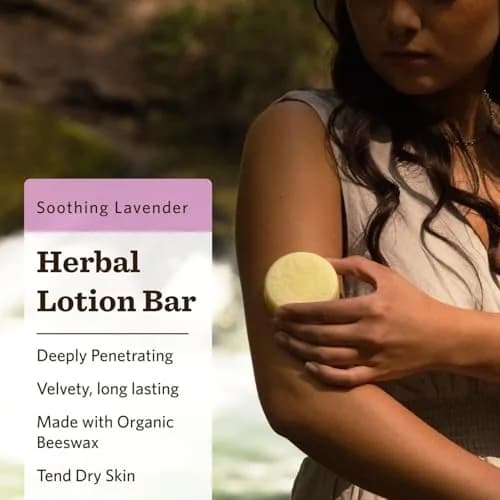 Moon Valley Organics Herbal Lotion Bar, Lavender | Soothing, Heat-Activated, Moisturizing for Dry & Sensitive Skin thumbnail 2
