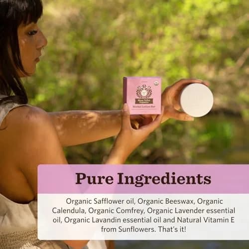 Moon Valley Organics Herbal Lotion Bar, Lavender | Soothing, Heat-Activated, Moisturizing for Dry & Sensitive Skin thumbnail 3