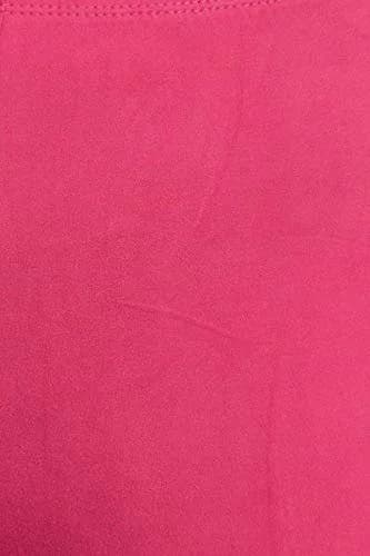 Leggings Depot Womens 1" Waistband High Waisted Solid Leggings Pants (Full Length, Fuchsia, One Size) | Soft, Stretchy & Comfortable thumbnail 5