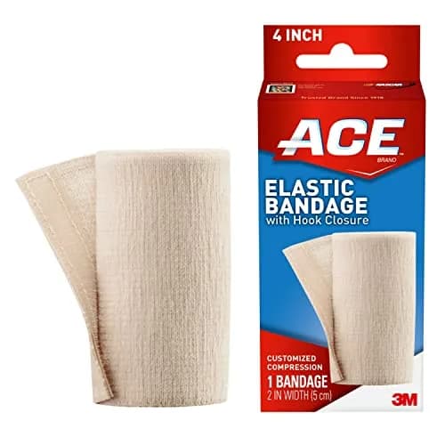 ACE Brand Elastic Bandage with Clips 4" (10.16 cm) | Moderate Support for Sprains & Soreness thumbnail 1