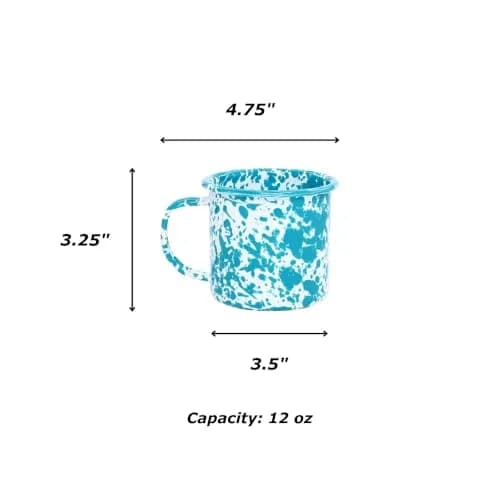 Crow Canyon Home Enamelware Mug, 12 oz | Durable, Lightweight & Food Safe thumbnail 2