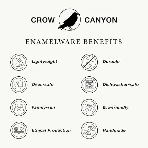 Crow Canyon Home Enamelware Mug, 12 oz | Durable, Lightweight & Food Safe thumbnail 3