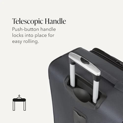 SwissGear Sion Softside Expandable Spinner Luggage Large Checked Grey | Durable Lightweight Travel Suitcase thumbnail 7