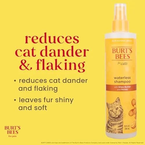 Burt's Bees for Pets Waterless Cat Shampoo Spray 296ml (10 Fl Oz) | Gentle No-Rinse Formula for Cats thumbnail 3