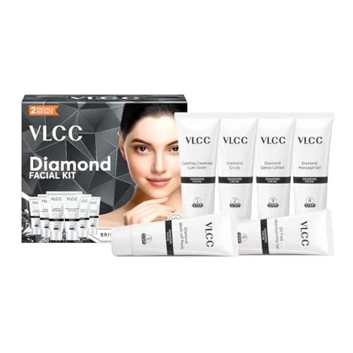 VLCC Diamond Facial Kit 60g (2.12 oz) | Single Use Home Facial Kit for Skin Polishing & Purification thumbnail 3