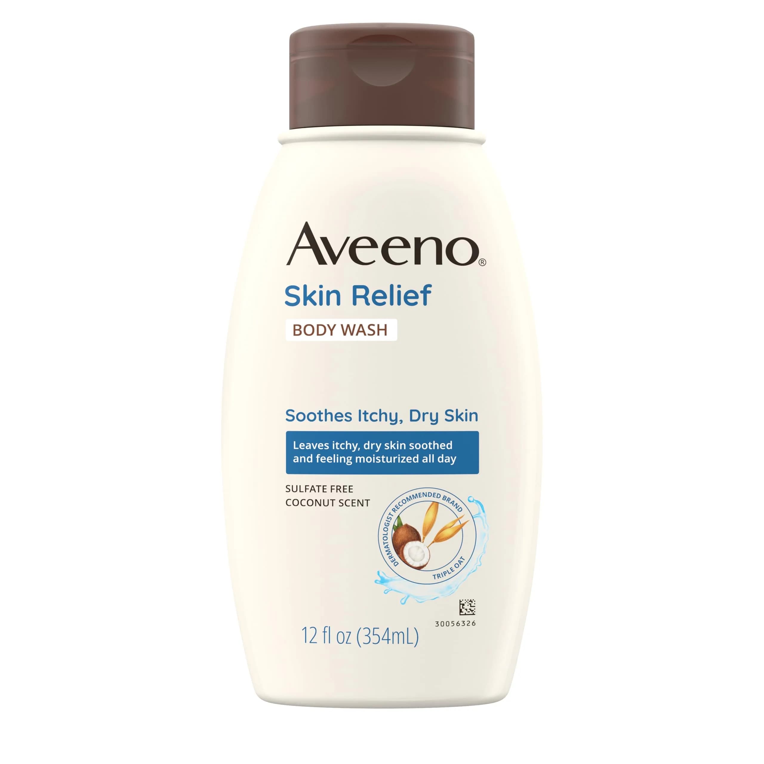 Aveeno Skin Relief Body Wash with Coconut Scent & Soothing Oat 355ml (12 fl. oz) | Gentle Cleanser for Itchy, Dry, Sensitive Skin - view 4