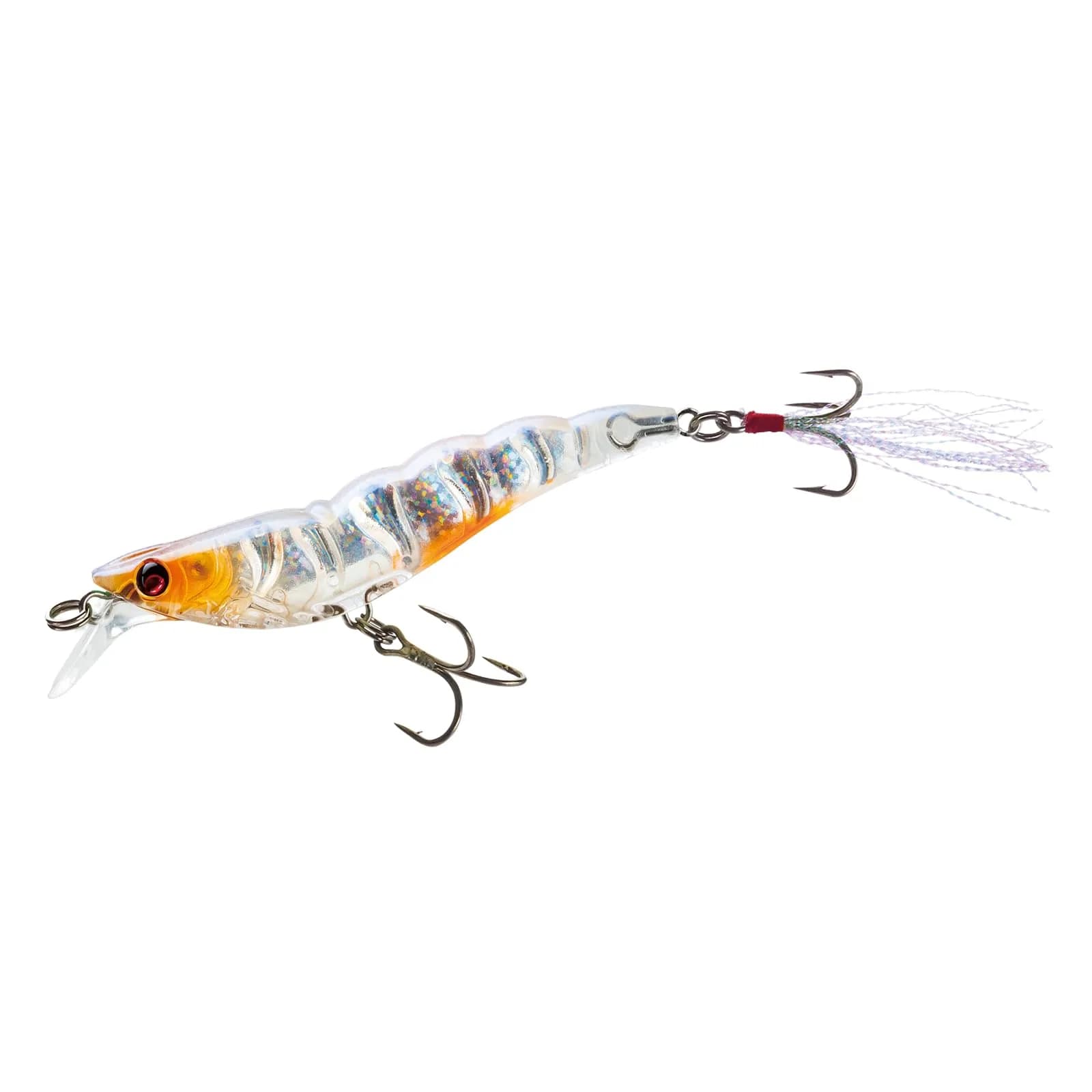 Duel Yo-Zuri R1161-HTS Crystal 3D Shrimp 70mm | Slow Sinking Lure with Holographic Finish