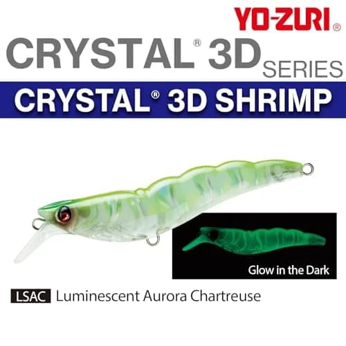 Duel Yo-Zuri R1161-HTS Crystal 3D Shrimp 70mm | Slow Sinking Lure with Holographic Finish thumbnail 5