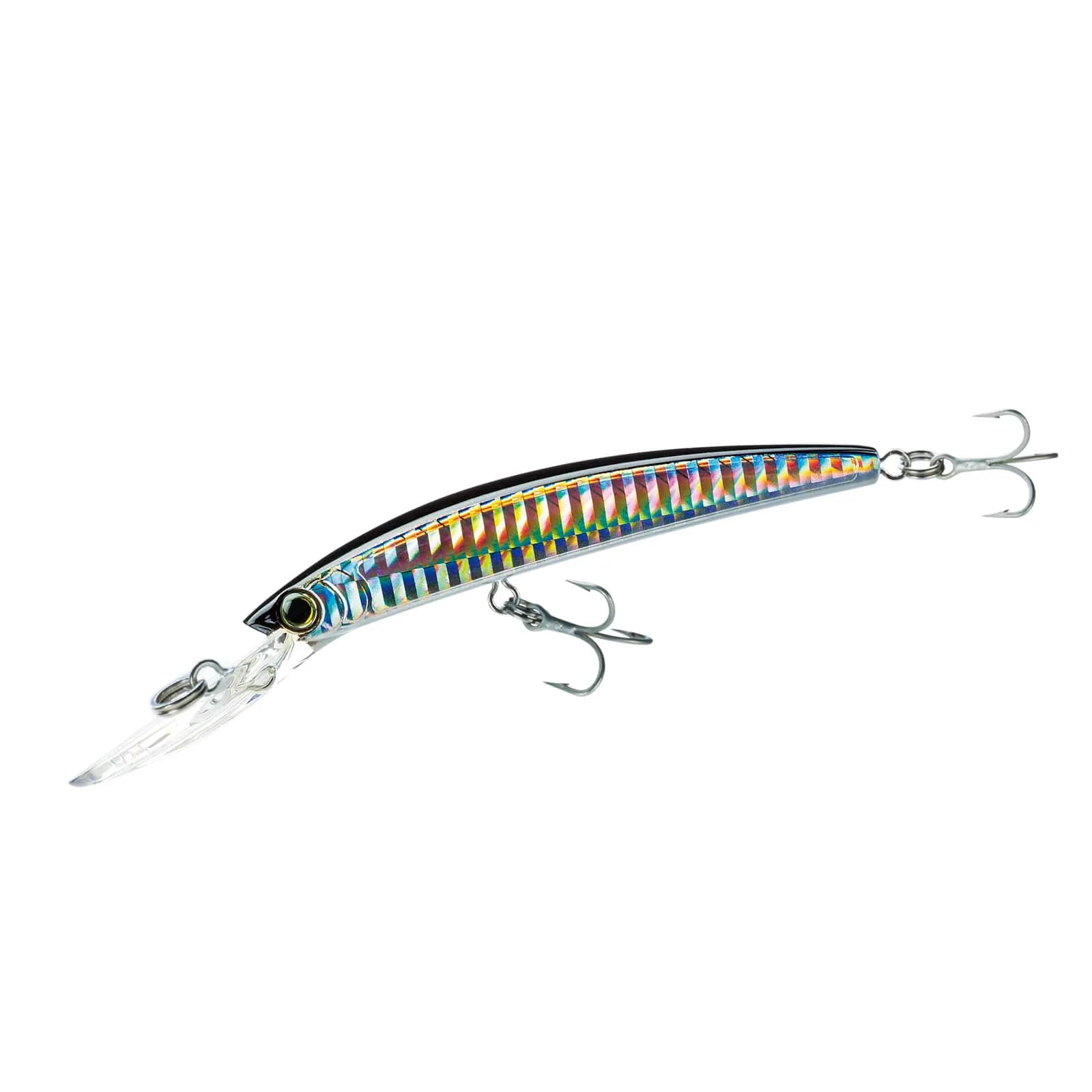 Duel Crystal Minnow Deep Diver 130mm (5.25in) Silver Black | Trolling Lure for Bass & Game Fish - main product image