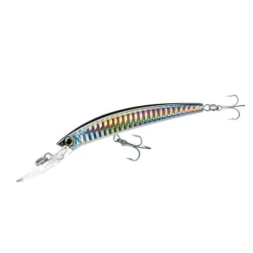 Duel Crystal Minnow Deep Diver 130mm (5.25in) Silver Black | Trolling Lure for Bass & Game Fish thumbnail 1