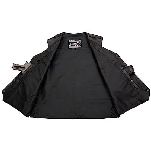 EVENT LEATHER ELM3925 Black Motorcycle Leather Vest for Men | Durable, Stylish & Protective (70-120 chars) thumbnail 8