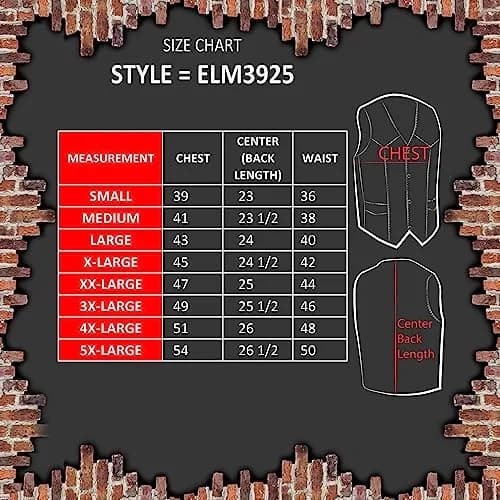 EVENT LEATHER ELM3925 Black Motorcycle Leather Vest for Men | Durable, Stylish & Protective (70-120 chars) thumbnail 3