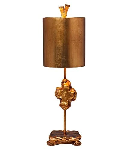 Flambeau Lighting TA1233 Cross Table Lamp 22.75" x 7" x 7" | Gold Finish for Living Room & Bedroom thumbnail 1