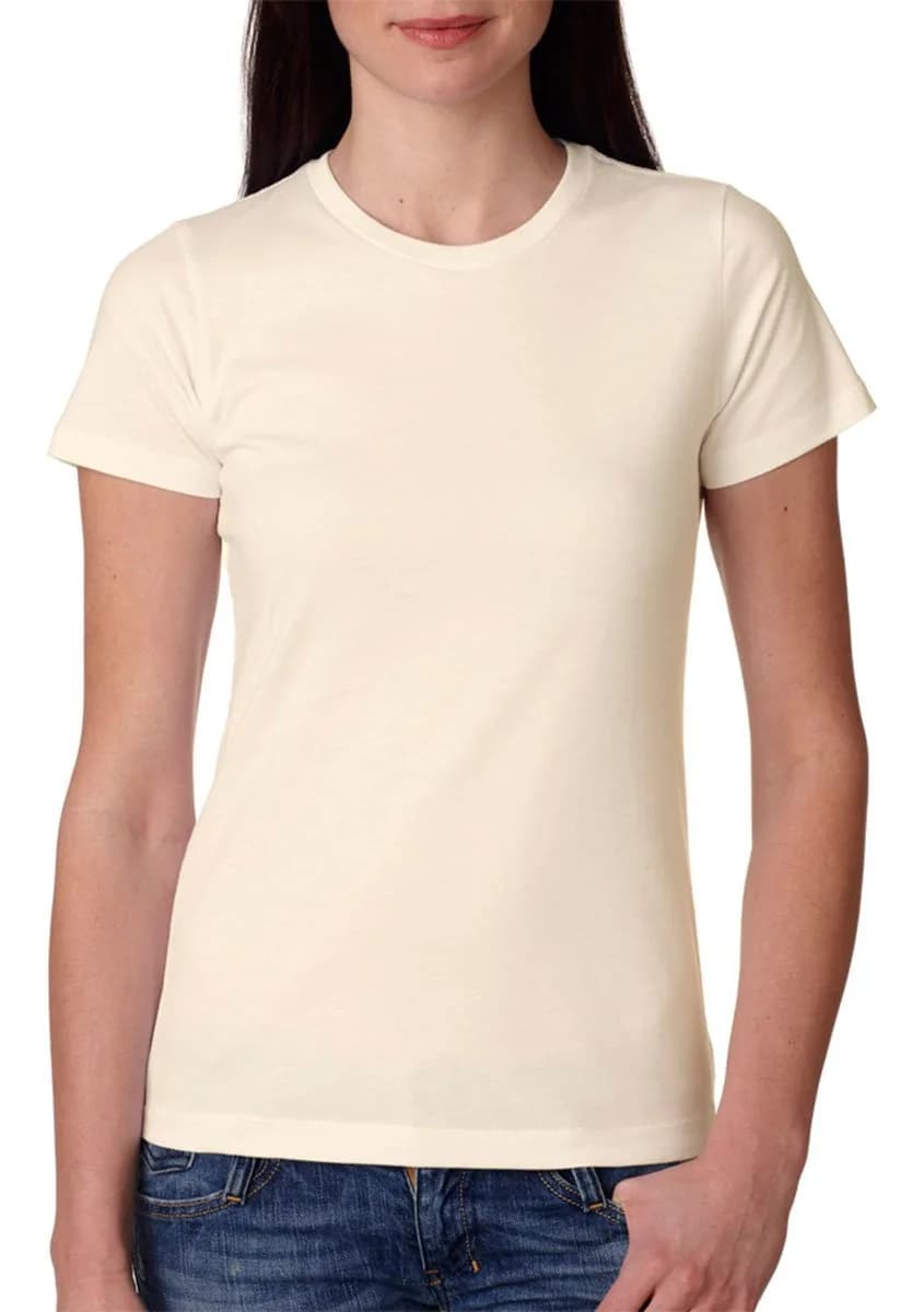 The Next Level Women's Boyfriend Tee Style T-Shirt | Ivory, X-Large, Casual Cotton