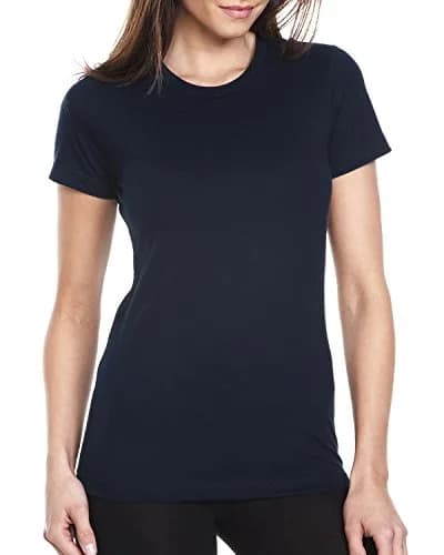 The Next Level Women's Boyfriend Tee Style T-Shirt Midnight Navy Large | Relaxed Fit 100% Cotton thumbnail 1