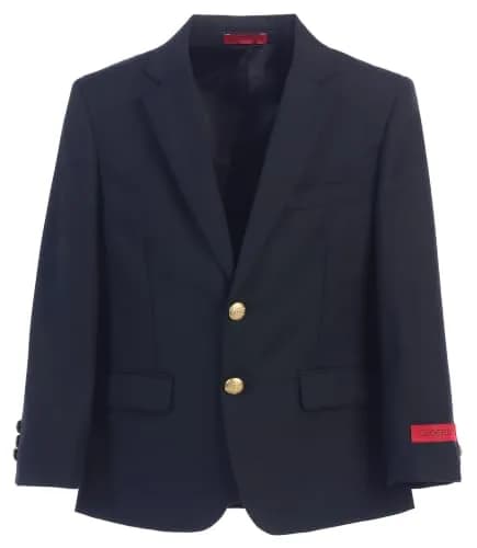 Gioberti Boys Formal Blazer Jacket, Navy, Size 12 | Fully Lined, Classic Fit, Perfect for Special Occasions thumbnail 1