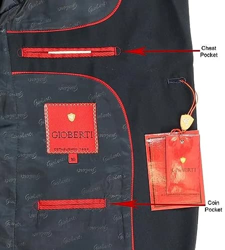 Gioberti Boys Formal Blazer Jacket, Navy, Size 12 | Fully Lined, Classic Fit, Perfect for Special Occasions thumbnail 4