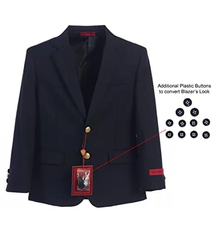 Gioberti Boys Formal Blazer Jacket, Navy, Size 12 | Fully Lined, Classic Fit, Perfect for Special Occasions thumbnail 2