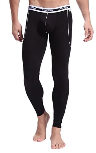 A ARCITON Men's Low Rise Leggings Long Johns Thermal Pant 30-32 in Waist | Body Contouring & Comfort (115 characters) thumbnail 1