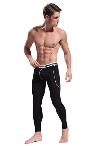 A ARCITON Men's Low Rise Leggings Long Johns Thermal Pant 30-32 in Waist | Body Contouring & Comfort (115 characters) thumbnail 2