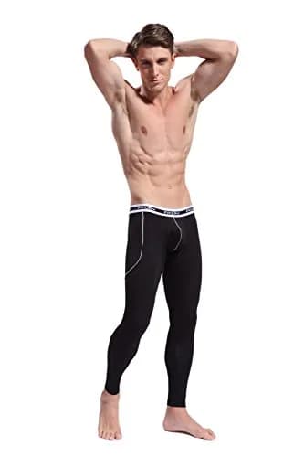 A ARCITON Men's Low Rise Leggings Long Johns Thermal Pant 30-32 in Waist | Body Contouring & Comfort (115 characters) thumbnail 3