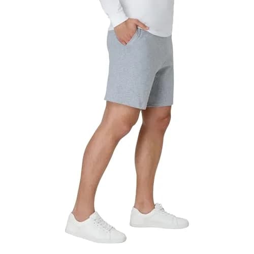 Hanes Men's Cotton Jersey Workout Shorts with Pockets, Light Steel, Medium | 18.5cm (7.5") Inseam thumbnail 5