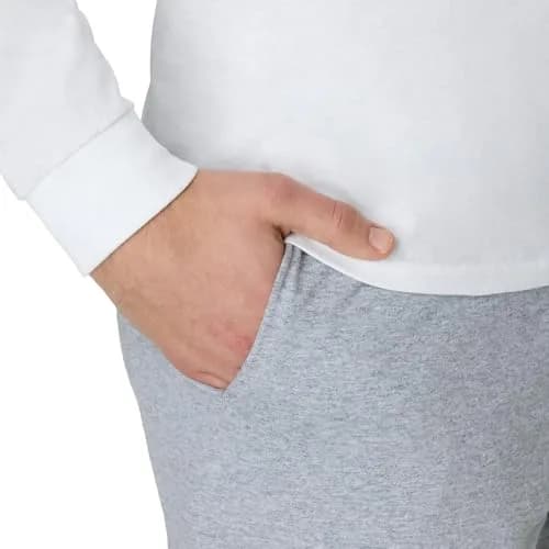 Hanes Men's Cotton Jersey Workout Shorts with Pockets, Light Steel, Medium | 18.5cm (7.5") Inseam thumbnail 6