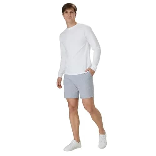 Hanes Men's Cotton Jersey Workout Shorts with Pockets, Light Steel, Medium | 18.5cm (7.5") Inseam thumbnail 7