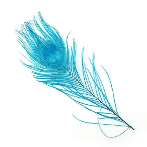 Shekyeon 10-12inch Dyeing Peacock Feathers Turquoise | Wedding & Craft Use thumbnail 2