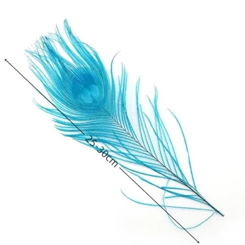 Shekyeon 10-12inch Dyeing Peacock Feathers Turquoise | Wedding & Craft Use thumbnail 3