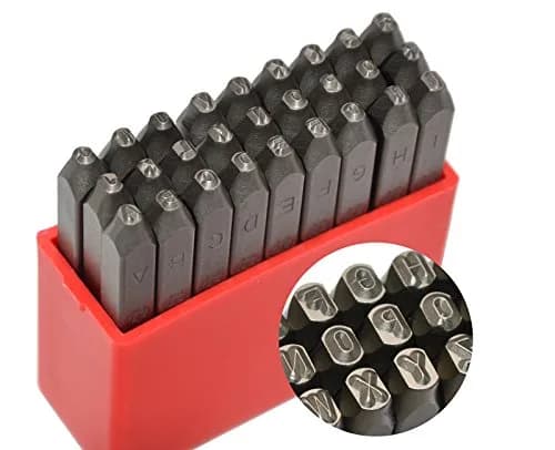 WKSTOOL Heavy Duty Steel Stamp Uppercase Letters 3mm (1/8") | Precision Metal Stamping for Jewelry & Crafts thumbnail 5