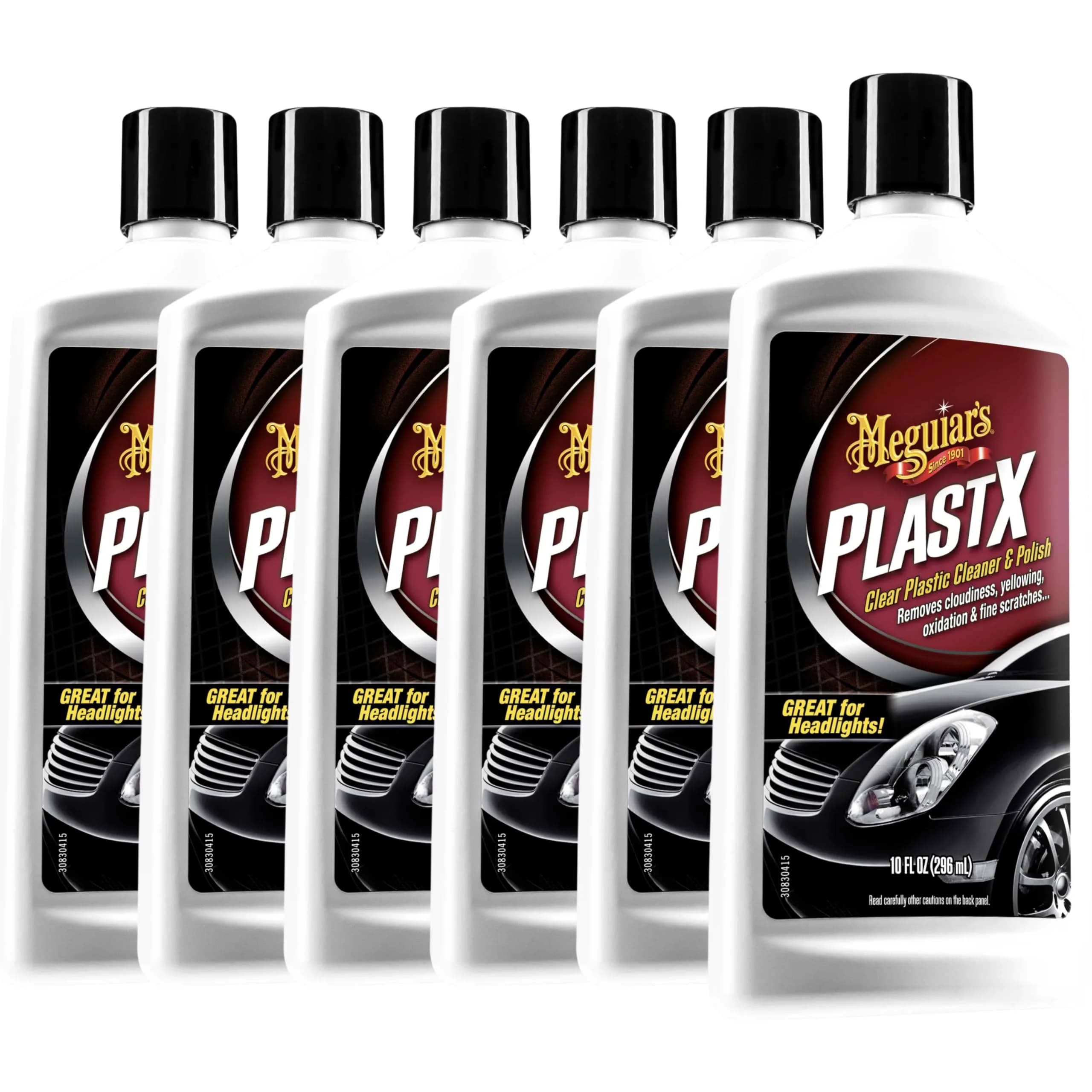 Meguiar's PlastX Clear Plastic Polish 6-Pack | 10 oz Bottles for Headlight Restoration & Plastic Clarity - main product image