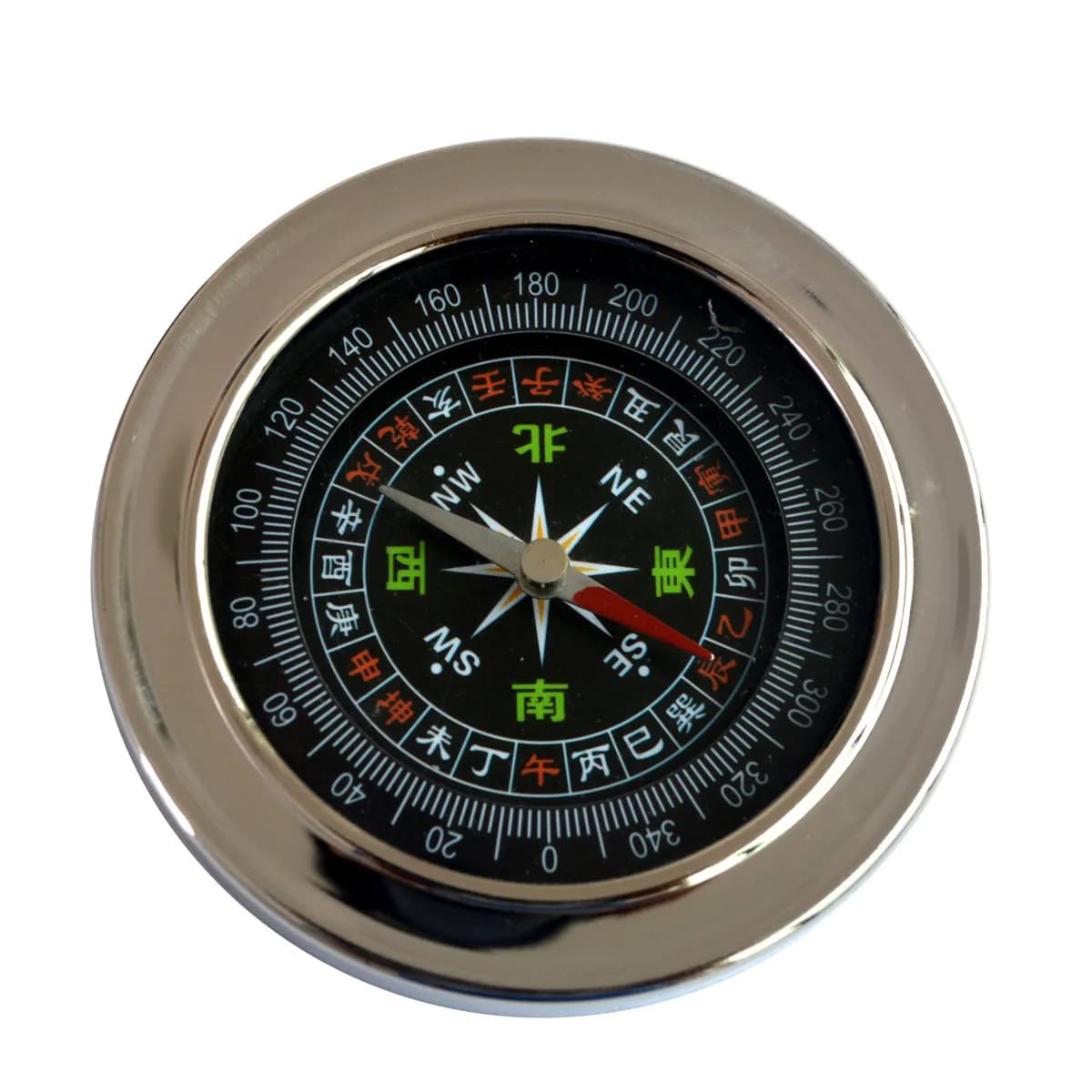fengshuisale Feng Shui Compass 7.7cm | Metal Direction Finder for Home & Office — Brown