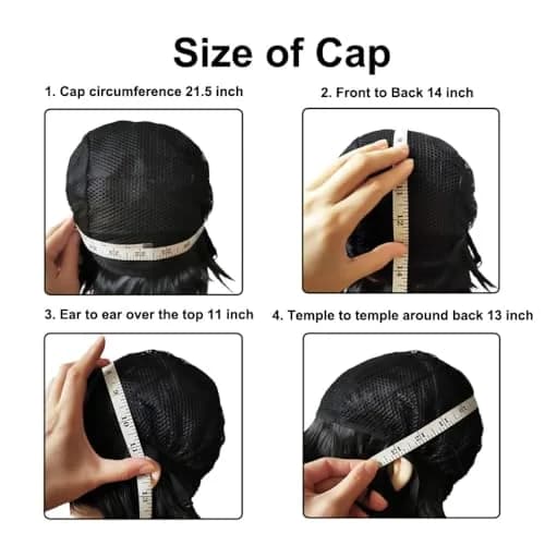 OMORFIEER Kids Black Straight Wigs | Adjustable Synthetic Cosplay Wig for Children (9.84x3.94x1.97 Inch) thumbnail 2