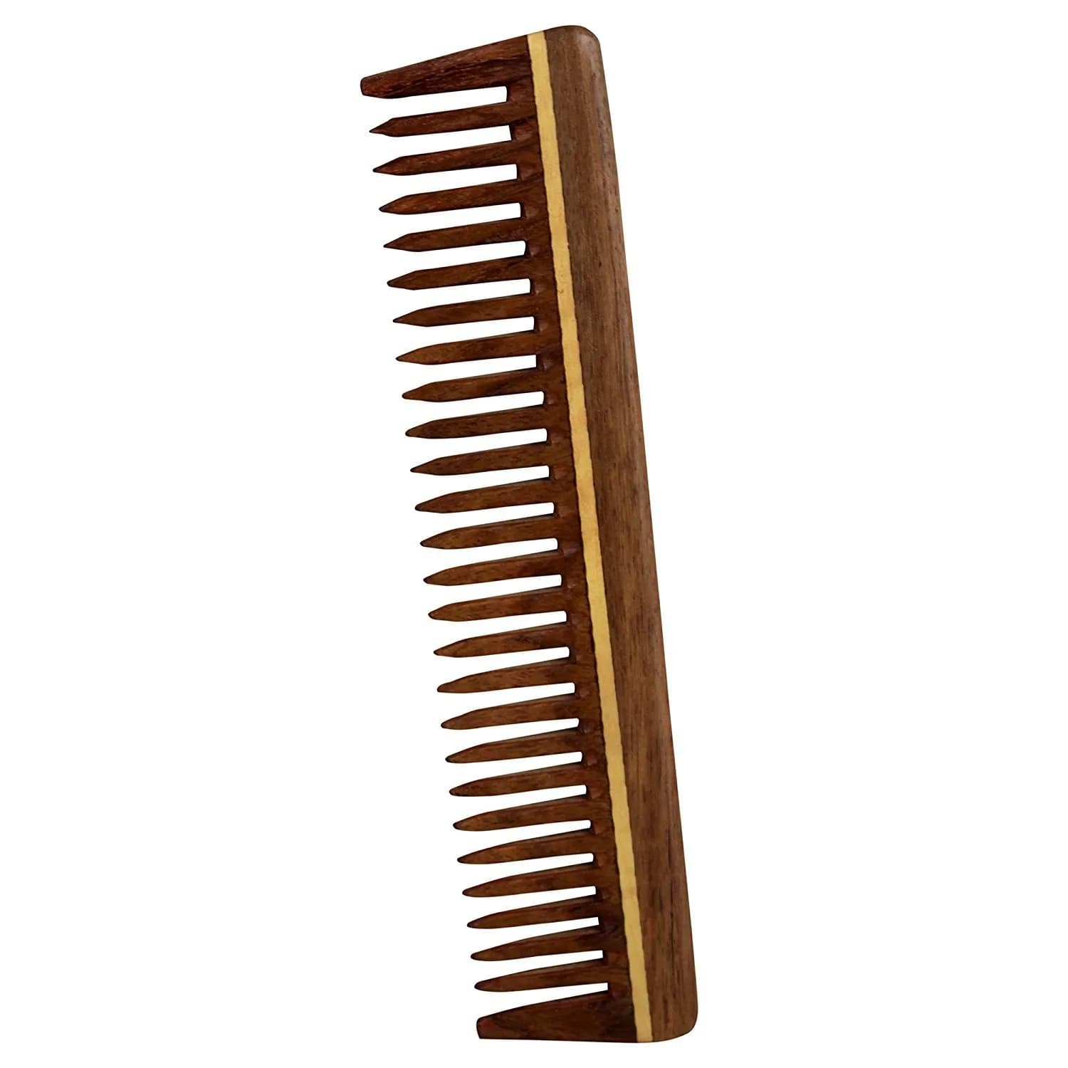 RoyaltyRoute Handmade Natural Sheesham Wood Comb Hair Care - Wide Tooth Rosewood Comb 18.3cm (7.2in) | Detangles Hair Naturally - main product image