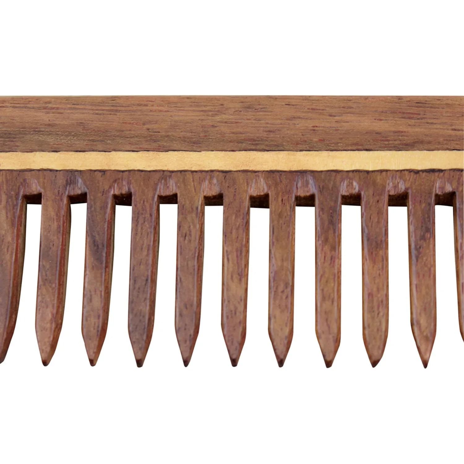 RoyaltyRoute Handmade Natural Sheesham Wood Comb Hair Care - Wide Tooth Rosewood Comb 18.3cm (7.2in) | Detangles Hair Naturally - view 2