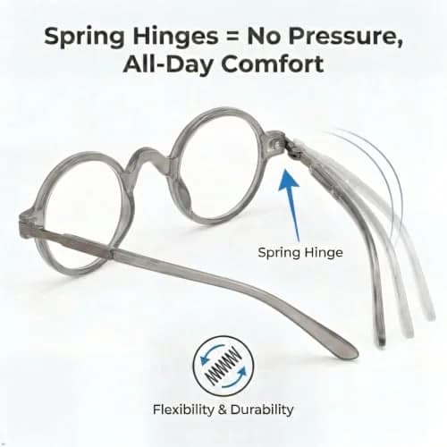 Eyekepper Round Reading Glasses 0.50 Diopter (38mm Lens Width) | Clear Vision for Presbyopia thumbnail 7