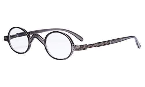 Eyekepper Grey Reading Glasses 1.00 Diopter | Small Round Readers for Men & Women thumbnail 1