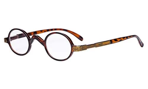Eyekepper 1.75 Diopter Round Reading Glasses for Men & Women, Tortoise Frame | Spring Hinges, Scratch-Resistant Lenses thumbnail 1