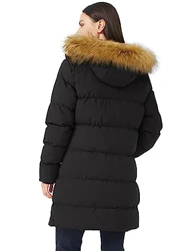 WenVen Women's Winter Coat Thicken Long Puffer Parka Jacket, Black, M | Waterproof & Windproof with Faux Fur Hood thumbnail 7
