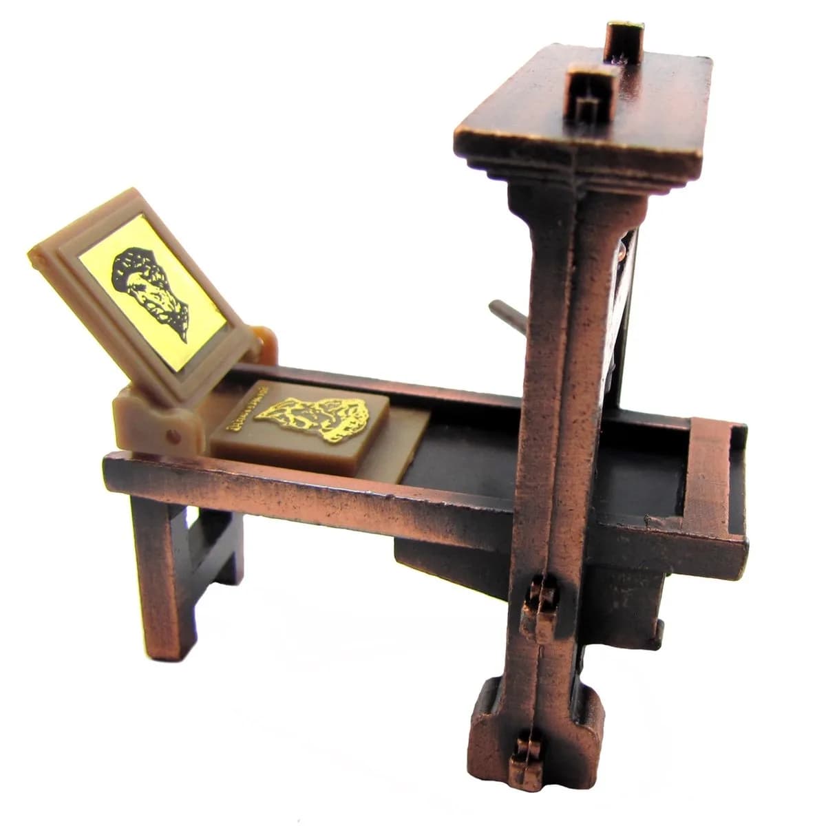 TG,LLC 1:48 Scale Metal Printing Press Die Cast Diorama Accessory Desk Pencil Sharpener | Vintage Collectible with Hidden Sharpener