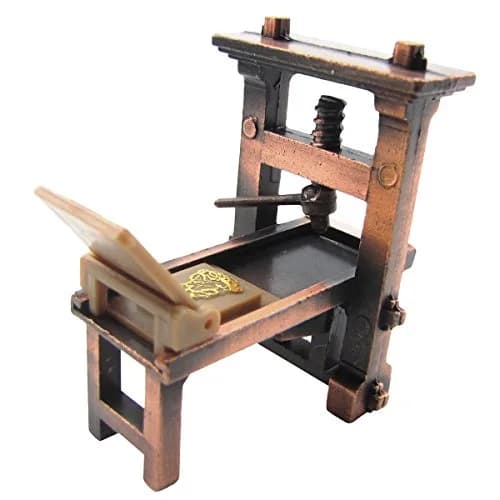 TG,LLC 1:48 Scale Metal Printing Press Die Cast Diorama Accessory Desk Pencil Sharpener | Vintage Collectible with Hidden Sharpener thumbnail 4