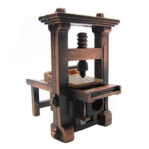 TG,LLC 1:48 Scale Metal Printing Press Die Cast Diorama Accessory Desk Pencil Sharpener | Vintage Collectible with Hidden Sharpener thumbnail 6