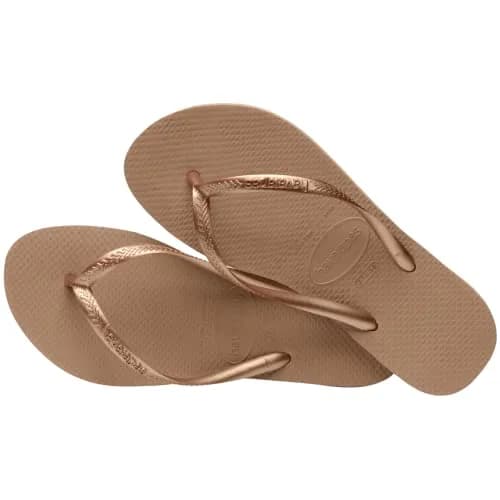 Havaianas Women's Slim Sandal, Rose Gold, 37/38 BR (7-8 M US) | Minimalist & Durable Rubber Flip Flop thumbnail 6