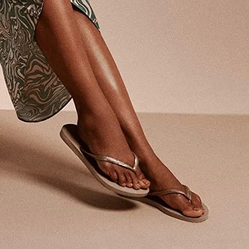Havaianas Women's Slim Sandal, Rose Gold, 37/38 BR (7-8 M US) | Minimalist & Durable Rubber Flip Flop thumbnail 2