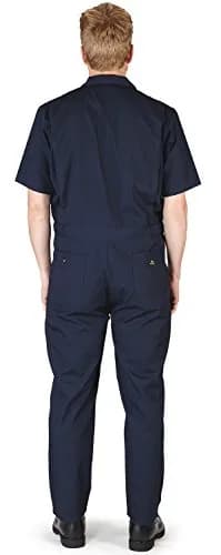 NATURAL WORKWEAR Mens Tall Short Sleeve Coverall Navy | Stain & Wrinkle Resistant Fit thumbnail 2